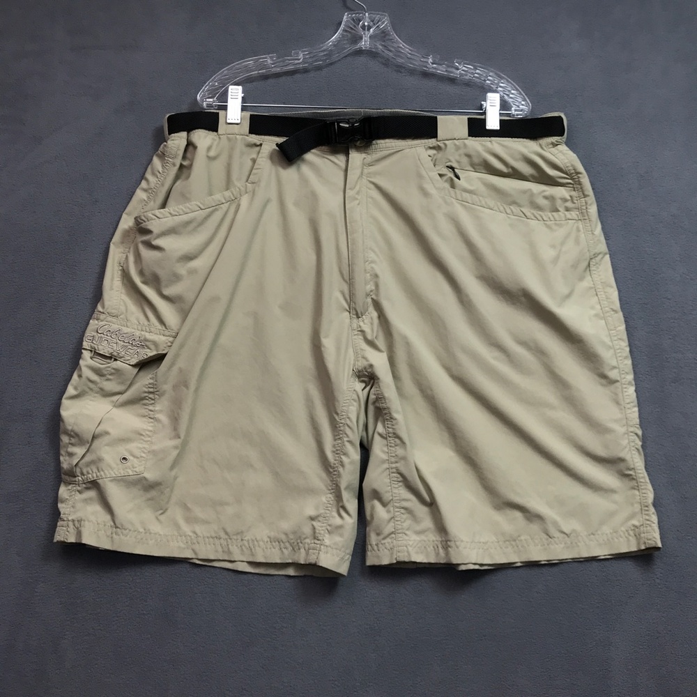 Cabelas Guide Wear Cargo Shorts Belted Mens 2XL Nylon